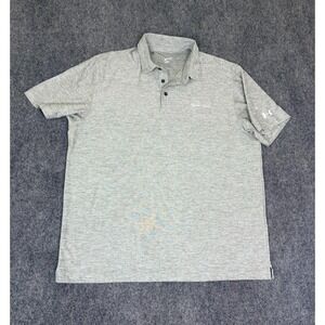 Under Armour Men's Loose Fit Performance Polo Shirt "Mystic Dunes"‎ Gray Size XL